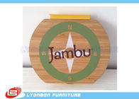 OEM Circle Hangable gỗ khắc Logo in ấn, biểu tượng gỗ / tấm