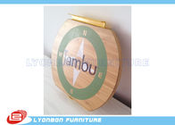 OEM Circle Hangable gỗ khắc Logo in ấn, biểu tượng gỗ / tấm